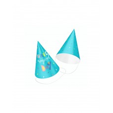 Колпаки праздничные Пакетико Happy Birthday 6шт в ассортименте