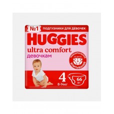 Подгузники для девочек №4 8-14кг Ultra Comfort