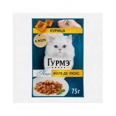 Влажный корм для кошек Гурмэ Перл Желе де-люкс курица