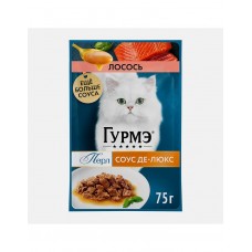 Влажный корм для кошек Гурмэ Перл Соус де-люкс лосось