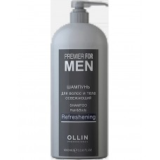Освежающий шампунь для волос и тела Ollin Premier For Men