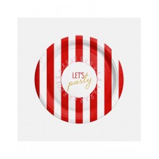 Тарелки картонные Let's party 6шт 23см в ассортименте
