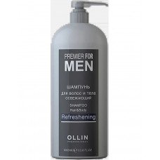 Освежающий шампунь для волос и тела Ollin Premier For Men